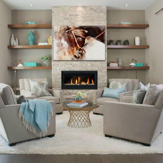 Brown Horse Head Canvas Wall Art Living Room