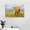 Brown Scottish Cow Canvas Wall Art Print
