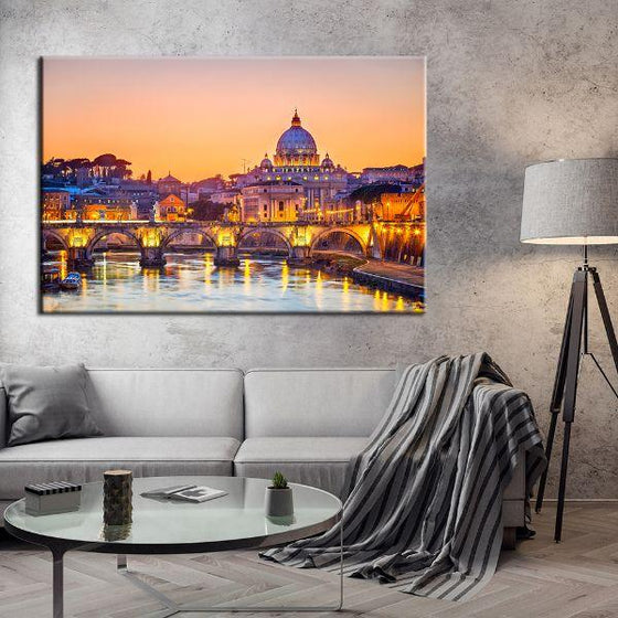 Budapest Castle Canvas Wall Art Living Room