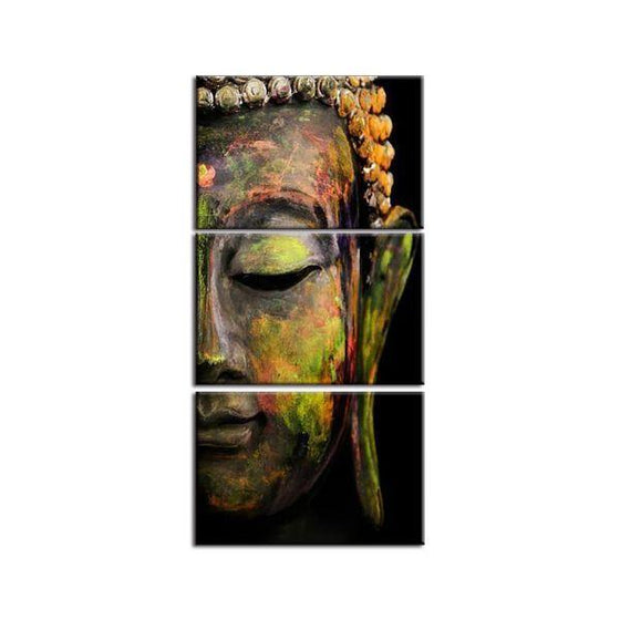 Buddha Half Face Canvas Wall Art