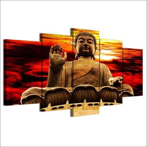 Buddha Metal Wall Art Canvas