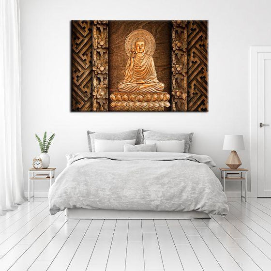Buddha With Halo Canvas Wall Art Bedroom