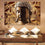 Buddha and Bamboo Poles Canvas Wall Art Living Room