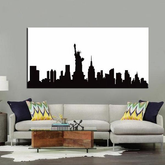 cityscape painting living room decor