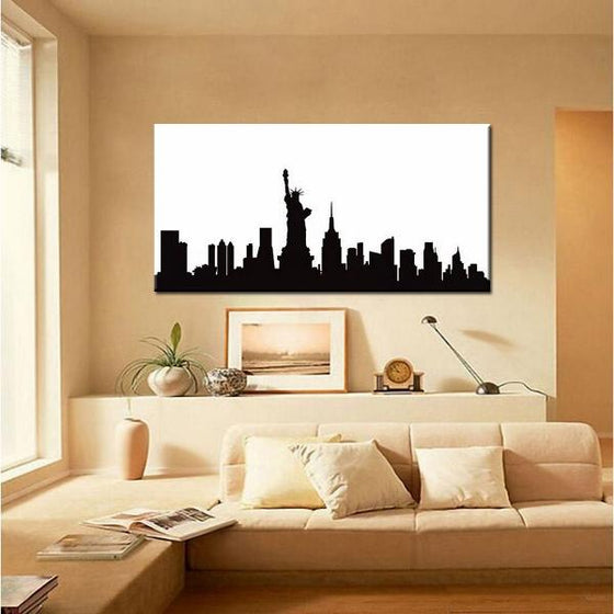 cityscape painting living room decor