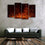 Burning Flame In The Dark Canvas Wall Art Ideas