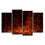 Burning Flame In The Dark Canvas Wall Art