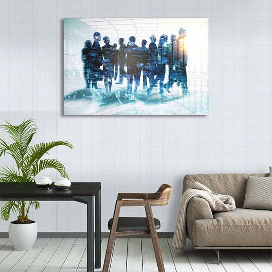 Businessmen Abstract Canvas Wall Art Print