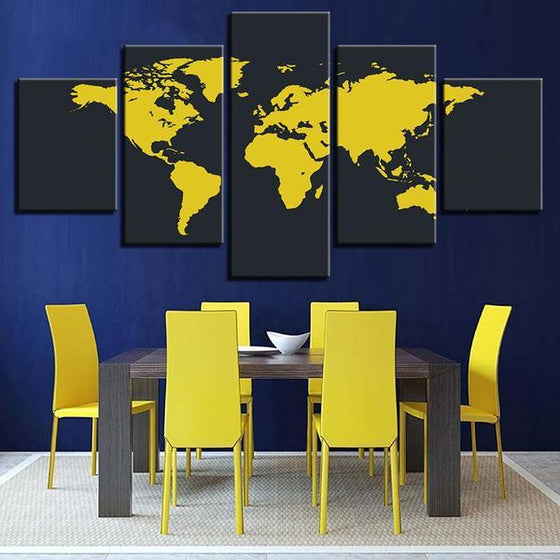 Buy World Map Wall Art Canvas