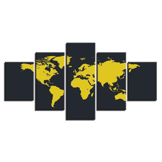 Buy World Map Wall Art Decor