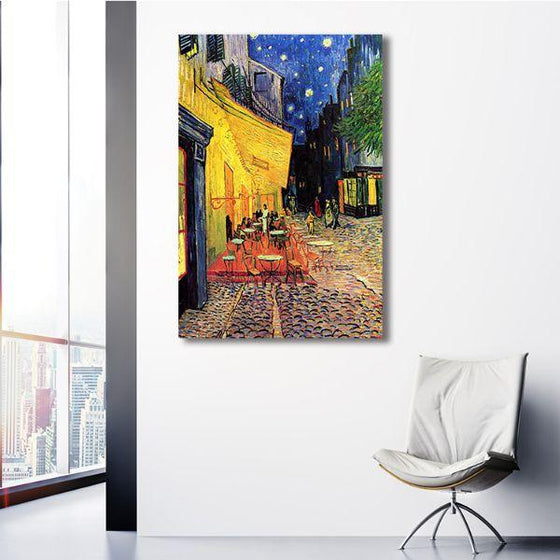 Cafe Terrace At Night By Van Gogh Canvas Wall Art Office