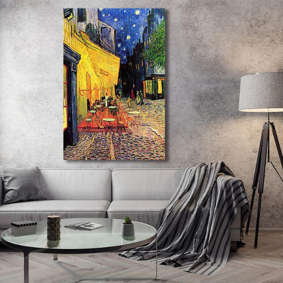 Cafe Terrace At Night By Van Gogh Canvas Wall Art Print