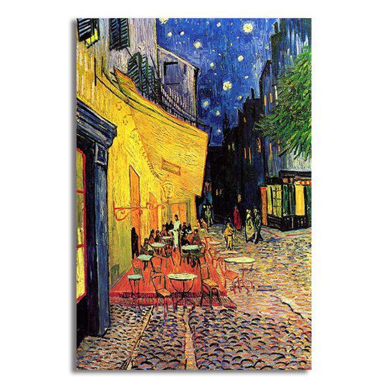Cafe Terrace At Night By Van Gogh Canvas Wall Art