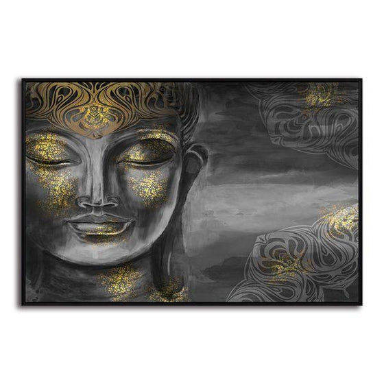 Calm Buddha Face Canvas Wall Art Decor