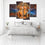 Calm Face Of Buddha 4 Panels Canvas Wall Art Bedroom