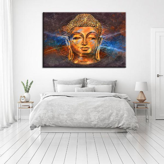 Calm Face Of Buddha Canvas Wall Art Bedroom