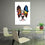 Colorful French Bulldog Face Canvas Wall Art Office