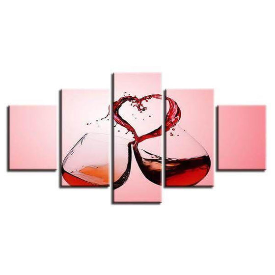 Celebrate Love With Wine Canvas Wall Art Ideas