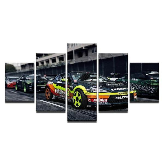Circuit Race Cars Canvas Wall Art Prints