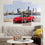 Red Ferrari 488 GTB Canvas Wall Art For Living Room