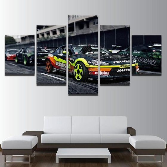 Circuit Race Cars Canvas Wall Art Home Decor