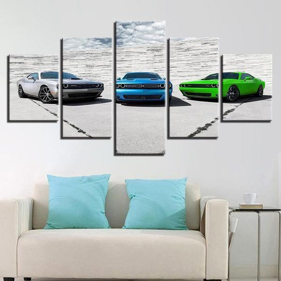 Dodge Challenger Muscle Cars Canvas Wall Art Decor
