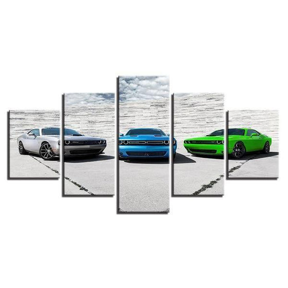 Dodge Challenger Muscle Cars Canvas Wall Art Prints