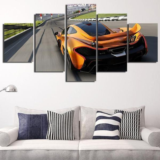 Forza Motorsport Orange Car Canvas Wall Art Decor
