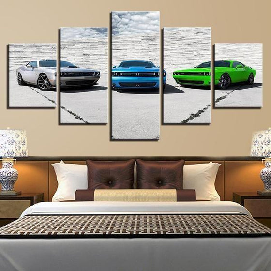 Dodge Challenger Muscle Cars Canvas Wall Art Bedroom