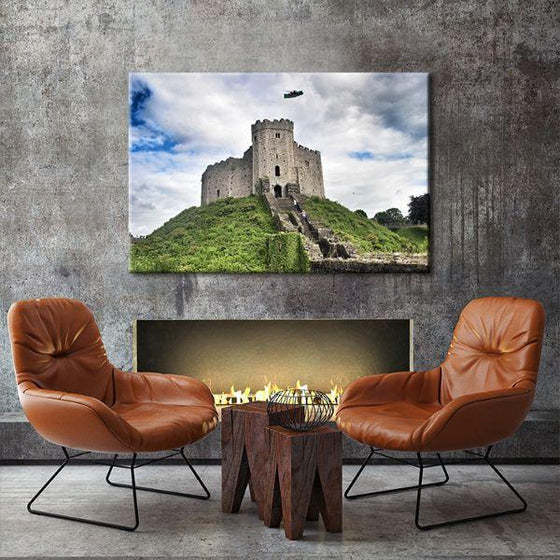 Cardiff Castle In Ireland Canvas Wall Art Decor