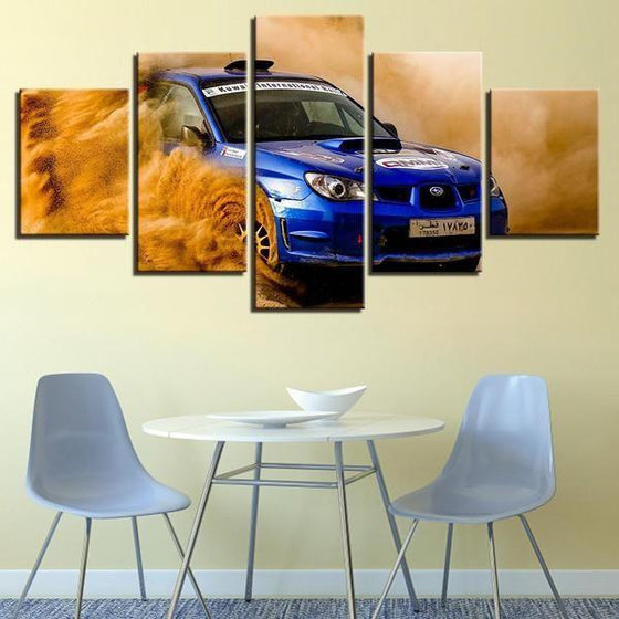 Blue Subaru WRX Canvas Wall Art Restaurant