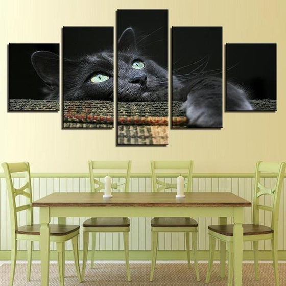 Cat Silhouette Wall Art Canvas
