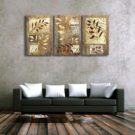 Charming Brown Leaves Canvas Wall Art Decor