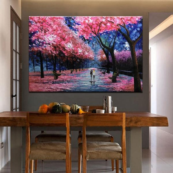 cherry blossom canvas painting home decor