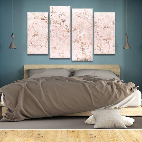 Cherry Blossoms 4 Panels Abstract Canvas Wall Art Bed Room