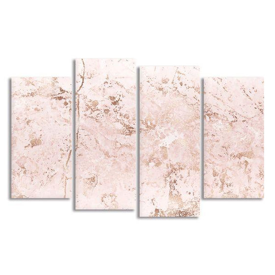 Cherry Blossoms 4 Panels Abstract Canvas Wall Art