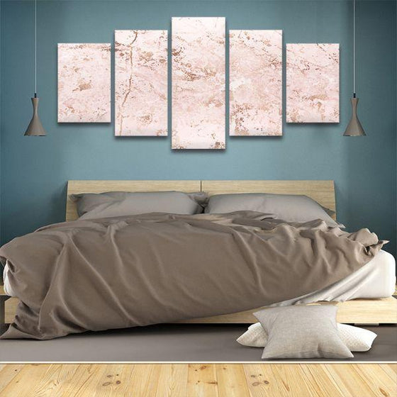 Cherry Blossoms 5 Panels Abstract Canvas Wall Art Bedroom