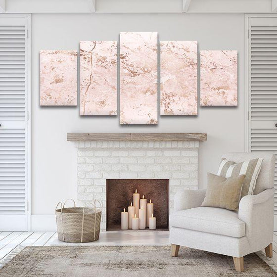 Cherry Blossoms 5 Panels Abstract Canvas Wall Art Decor