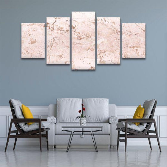 Cherry Blossoms 5 Panels Abstract Canvas Wall Art Living Room