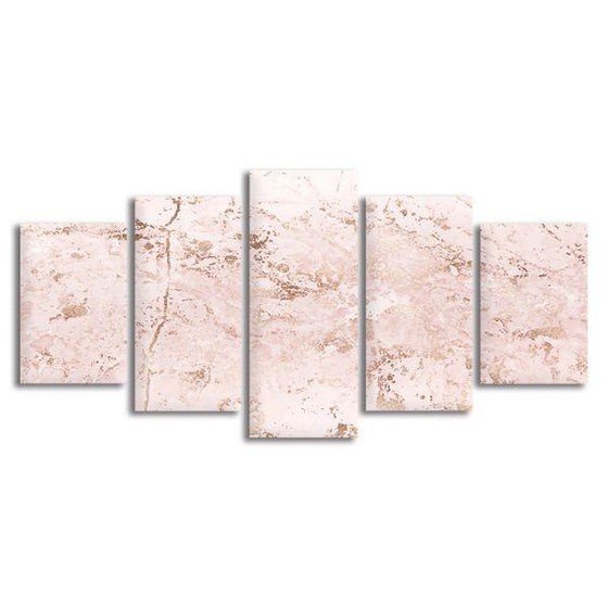 Cherry Blossoms 5 Panels Abstract Canvas Wall Art