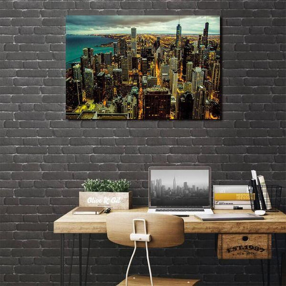 Chicago City View Wall Art Bedroom