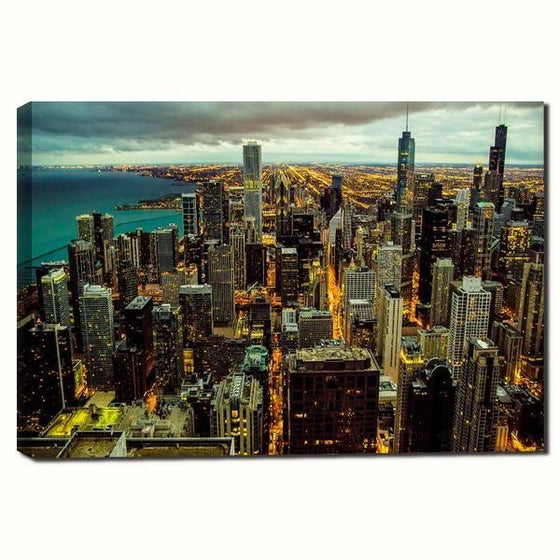 Chicago City View Wall Art Canvas
