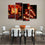 Chinese Lanterns 4 Panels Canvas Wall Art Dining Room