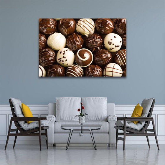 Chocolate Truffles Canvas Wall Art Living Room