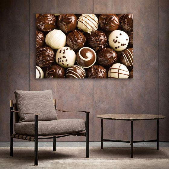 Chocolate Truffles Canvas Wall Art Office
