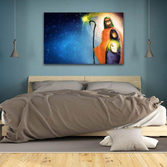 Christmas Nativity Scene Canvas Wall Art Bedroom