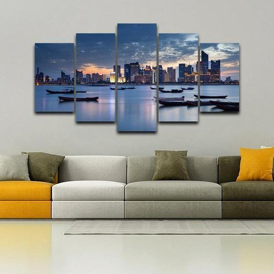 Cityscapes Sunset View Canvas Wall Art Home Decor