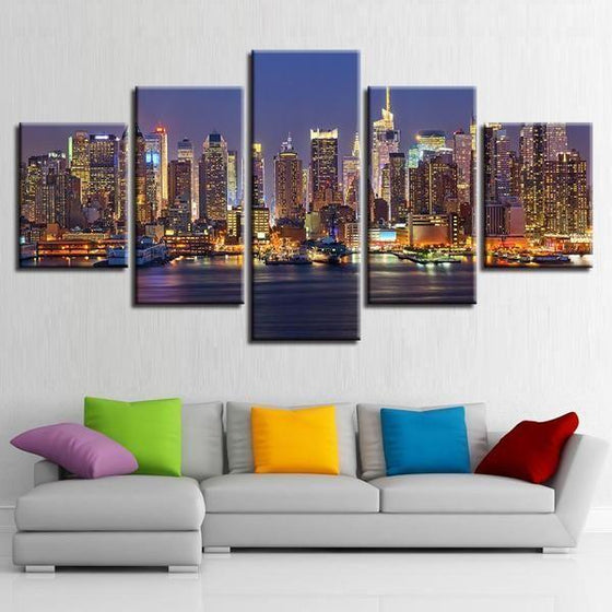 City Lights Wall Art Canvases