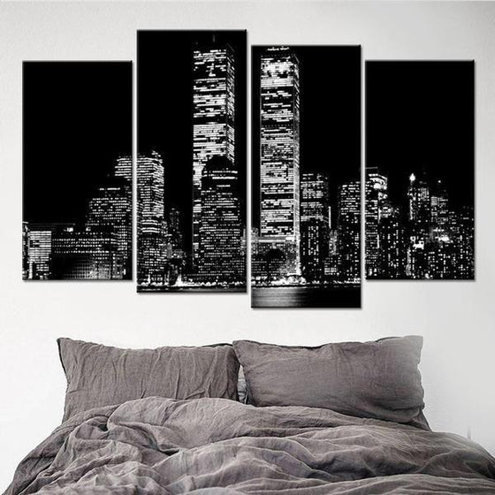 Cityscape Black And White Wall Art Print