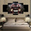 Red Hot Rod Car Canvas Wall Art For Bedroom